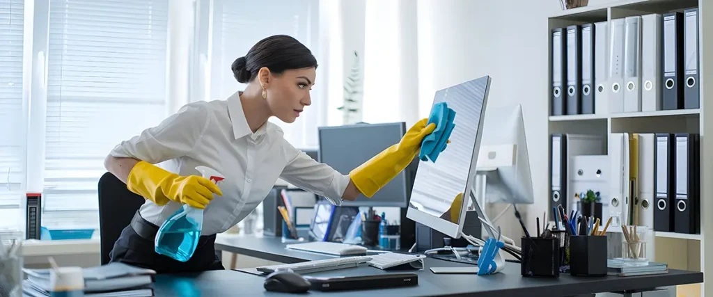 Cleaning an office